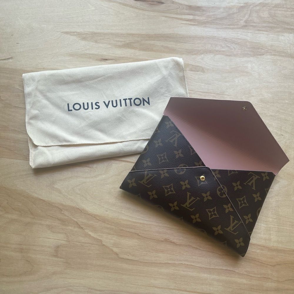 Louis Vuitton Pink and Brown Clutch - Picture 4 of 8